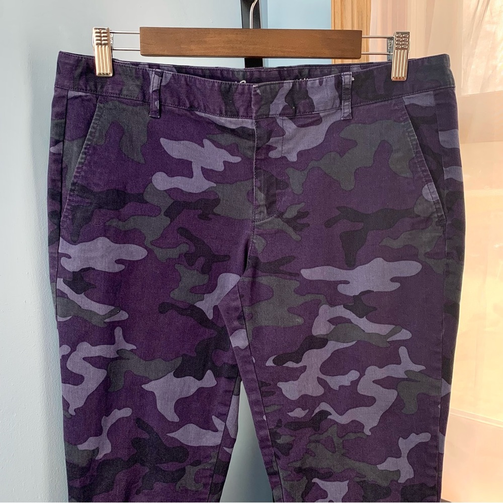 GAP Skinny Mini Navy Camo Khaki Pants - Picture 3 of 7